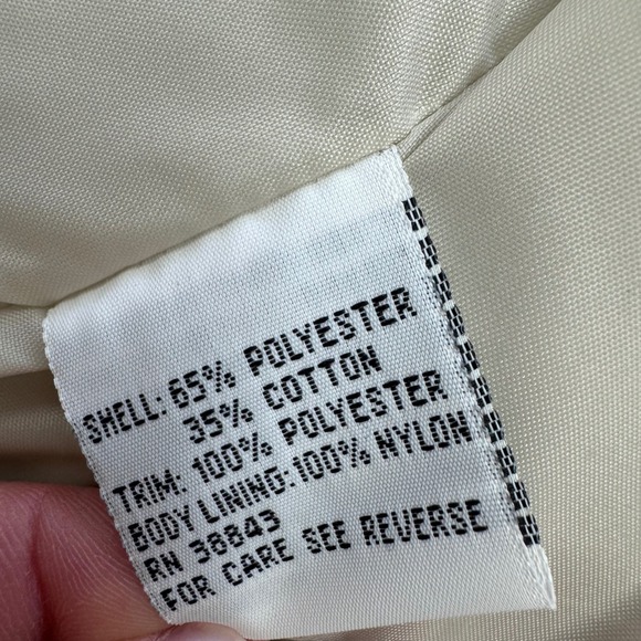 IZZI Women Stone Beige Hooded Windbreaker Jacket Floral Embroidery Small - Picture 10 of 11